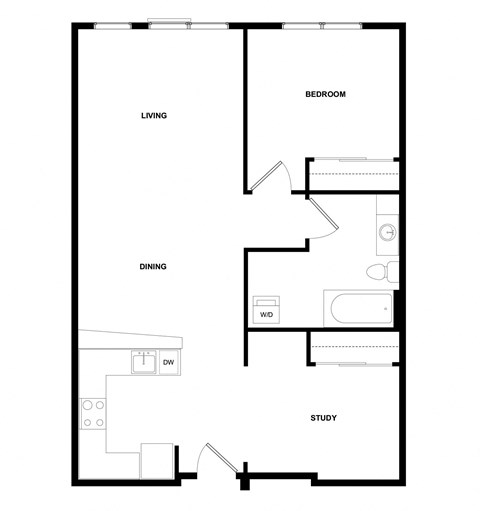 a floor plan of a home with a small footprint